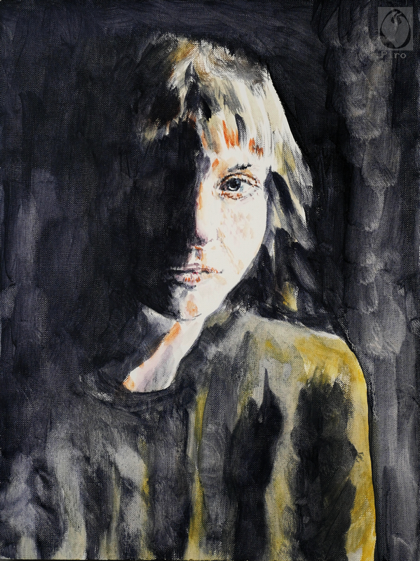 oil on paper - olio su carta di Piro